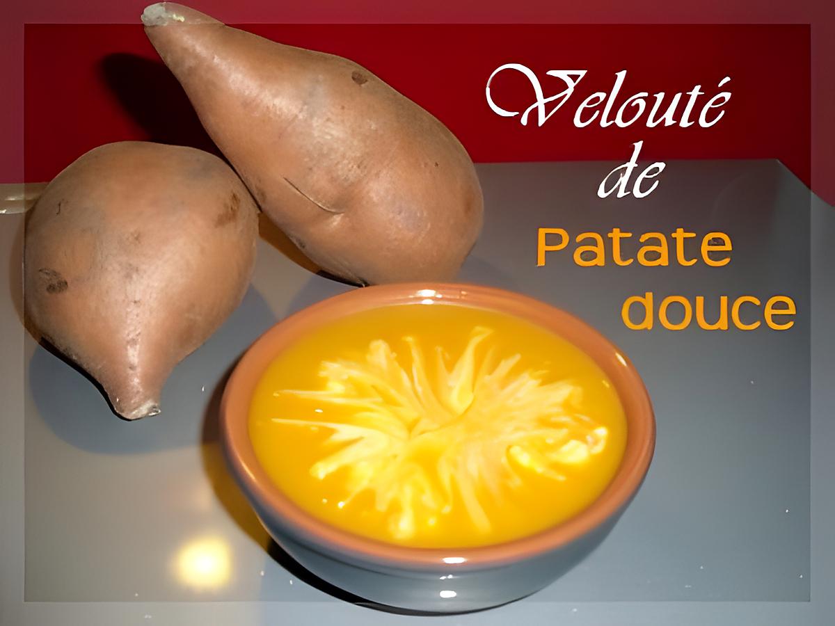 recette Velouté de patate douce, lentilles corail et coriandre frite