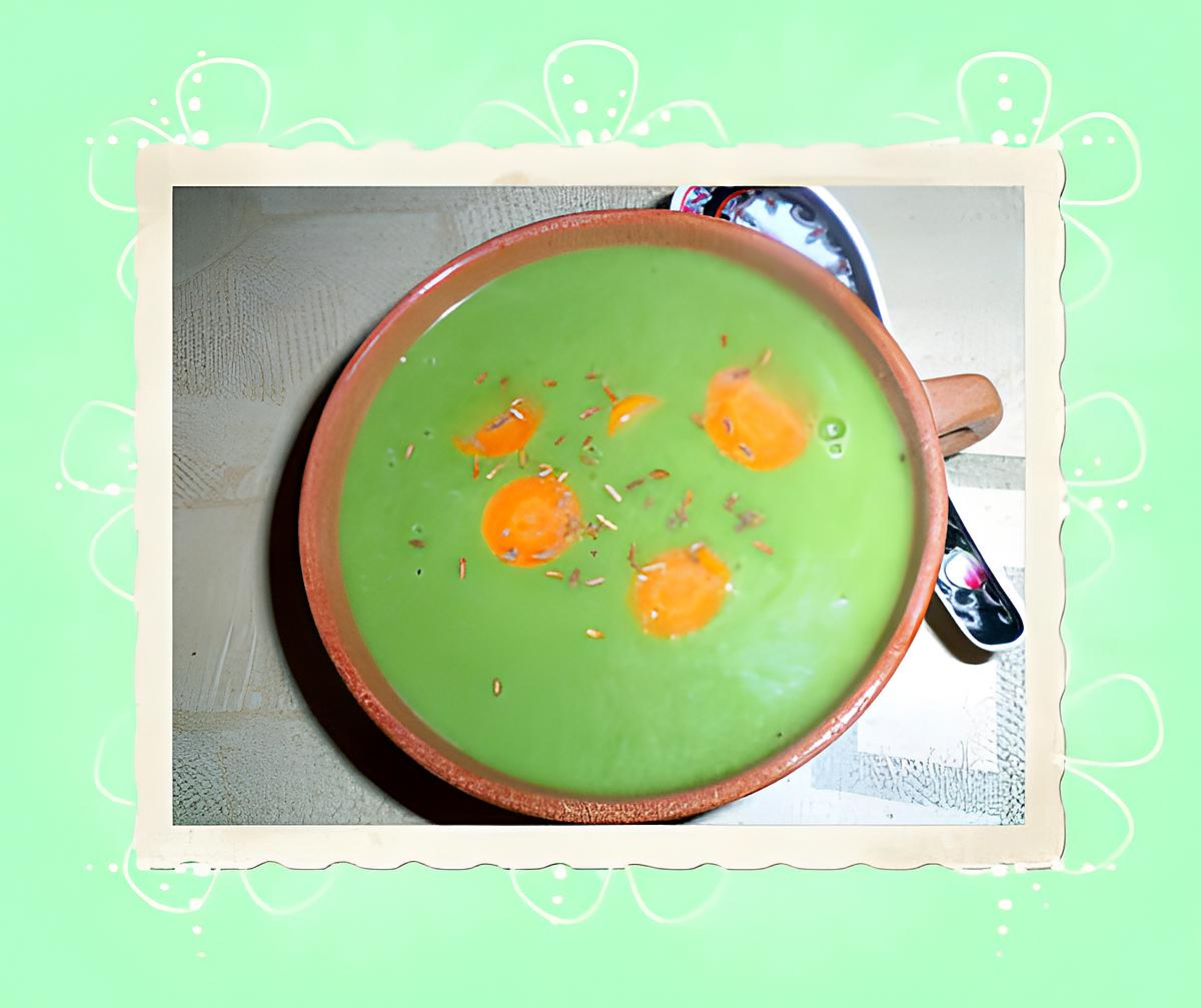 recette Velouté de laitues , carottes et cumin