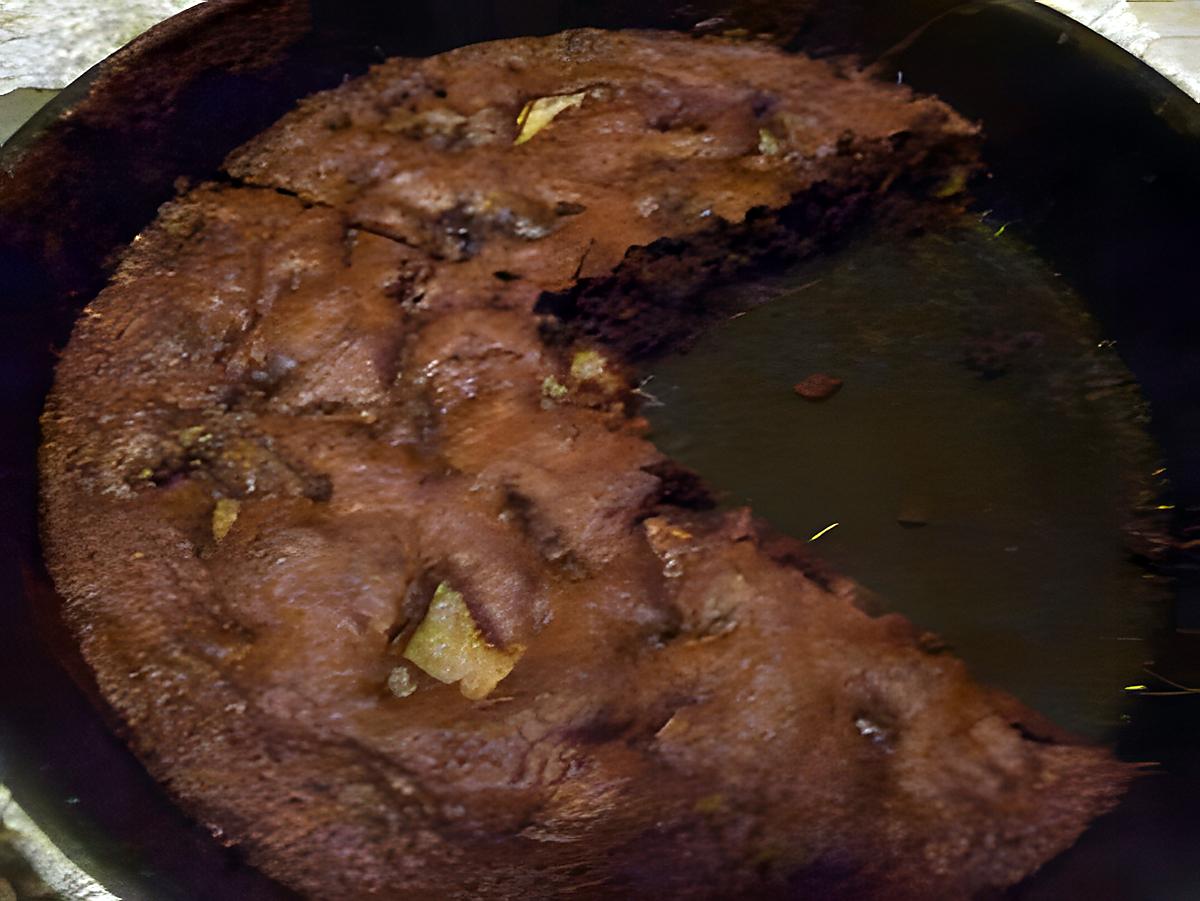 recette Gâteau au chocolat et poires .