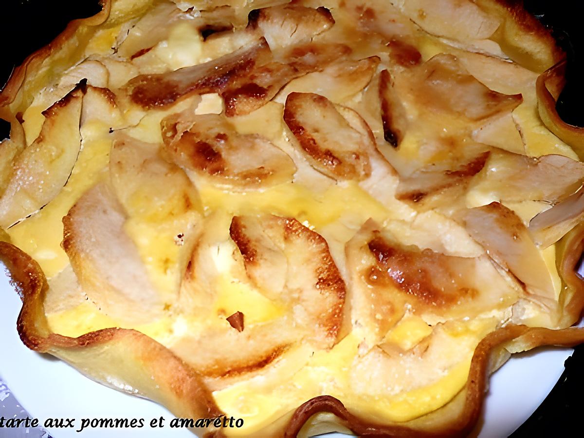 recette tarte aux pommes et amaretto
