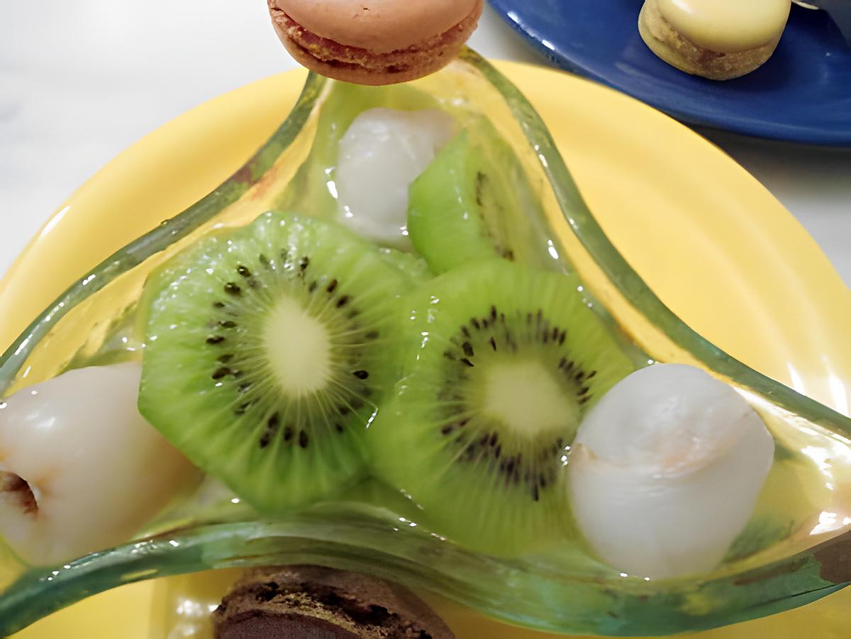 recette SALADE DE KIWIS ET MACARONS