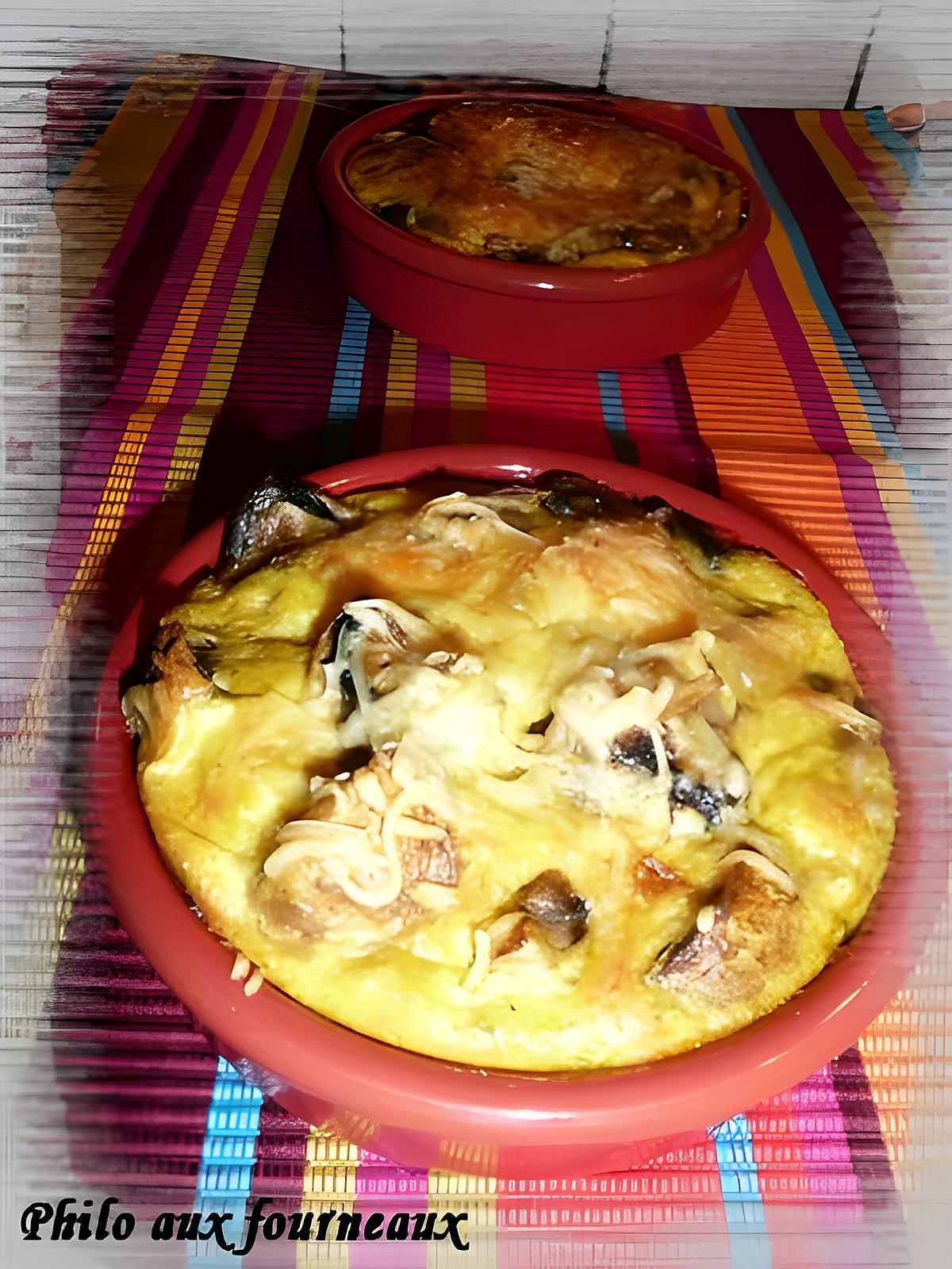 recette Clafoutis aux champignons de Paris