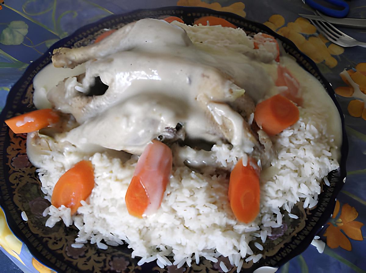 recette Poule au blanc...