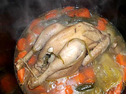 recette Poule au blanc...