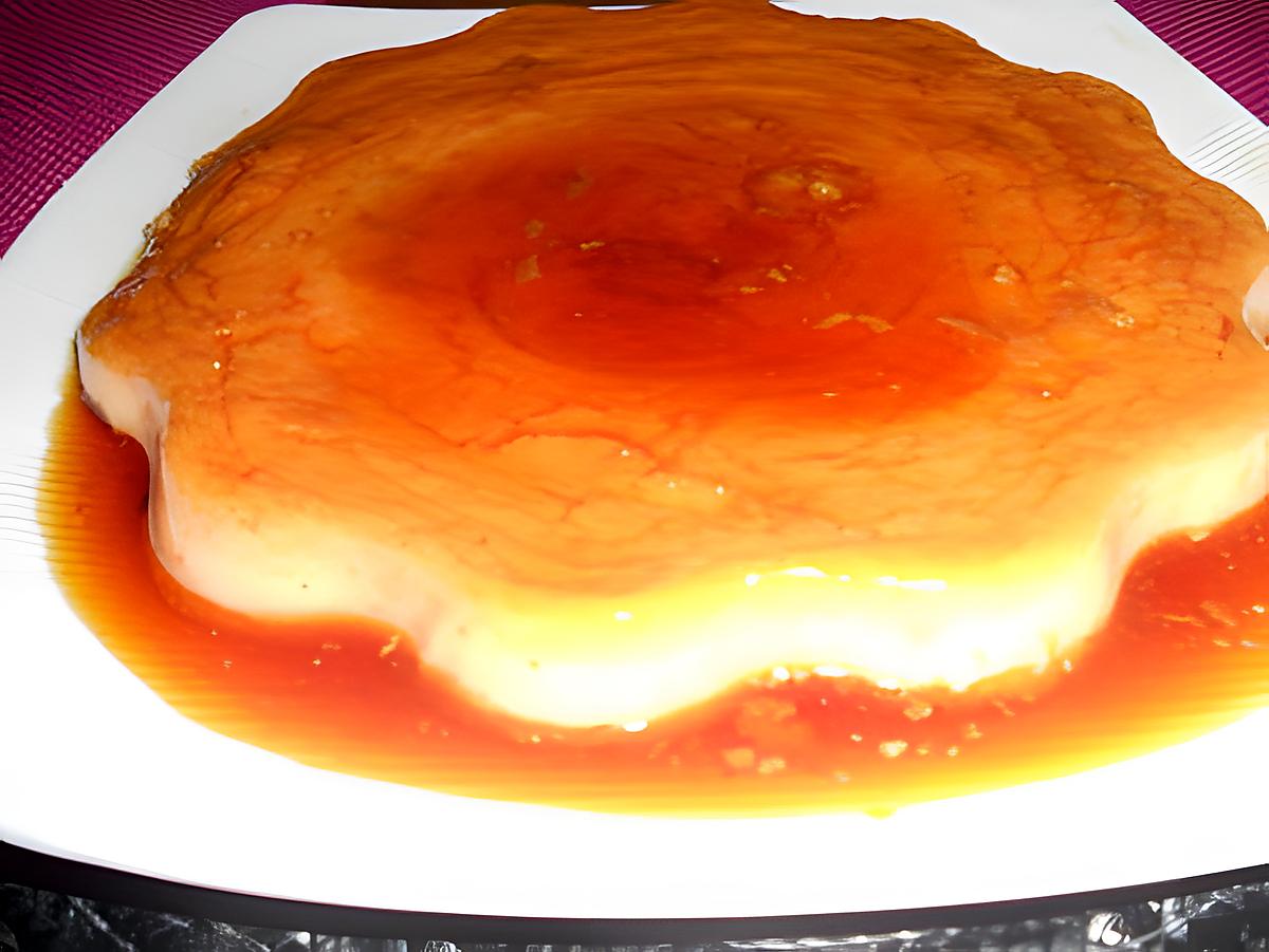 recette flan au caramel et sa genoise