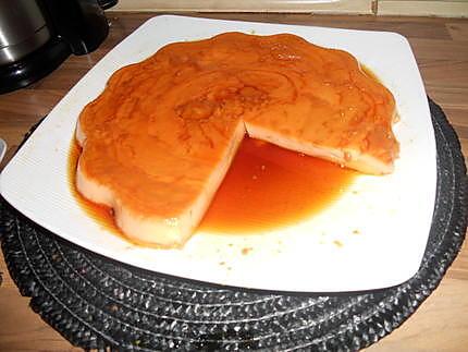 recette flan au caramel et sa genoise