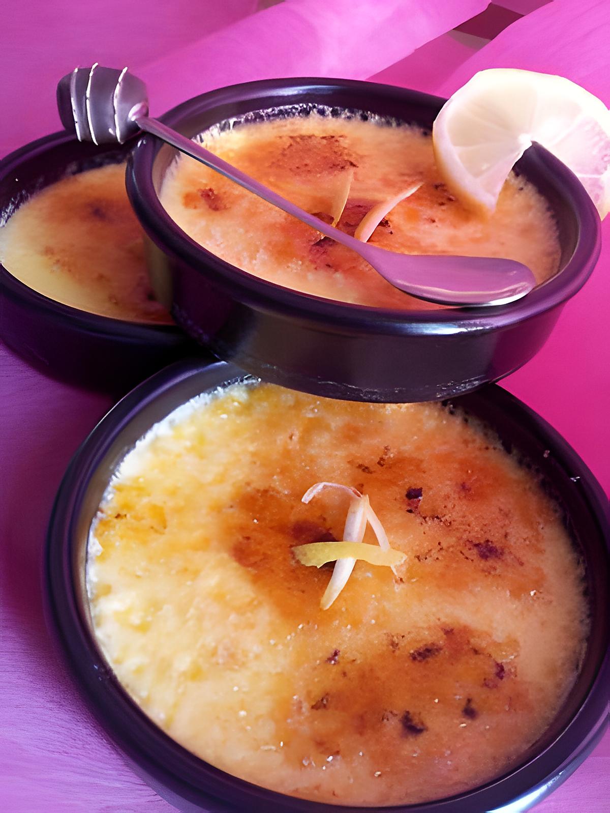 recette Créme brulée au citron