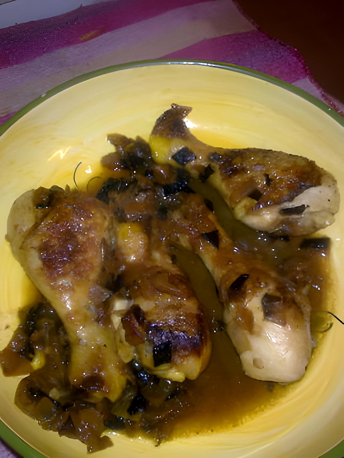 recette pilons de poulet au gingembre