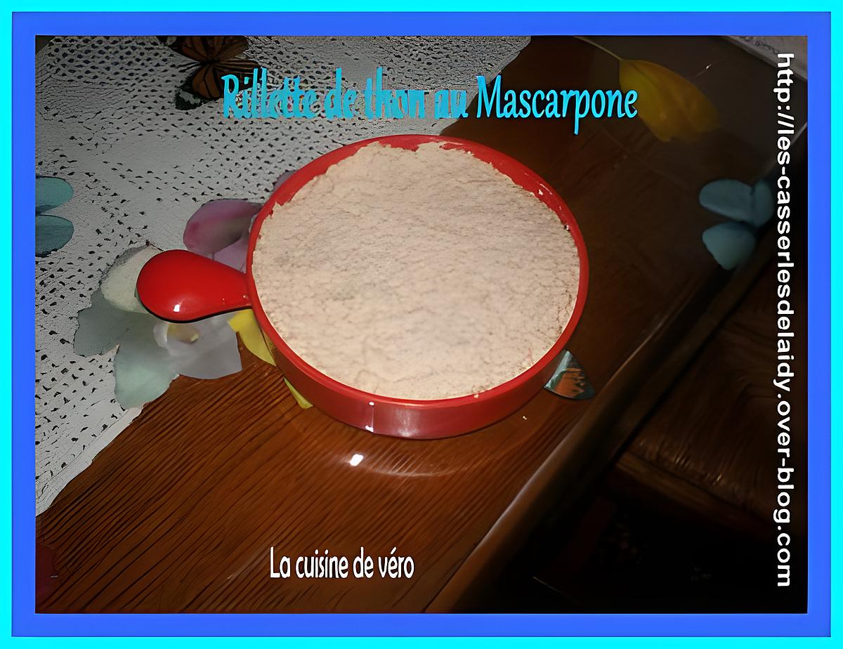 recette rillette de thon au mascapone