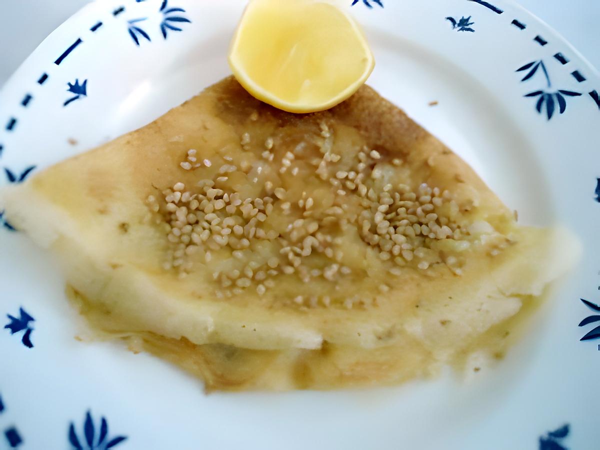 recette CRÊPES AU MIEL ET CITRON