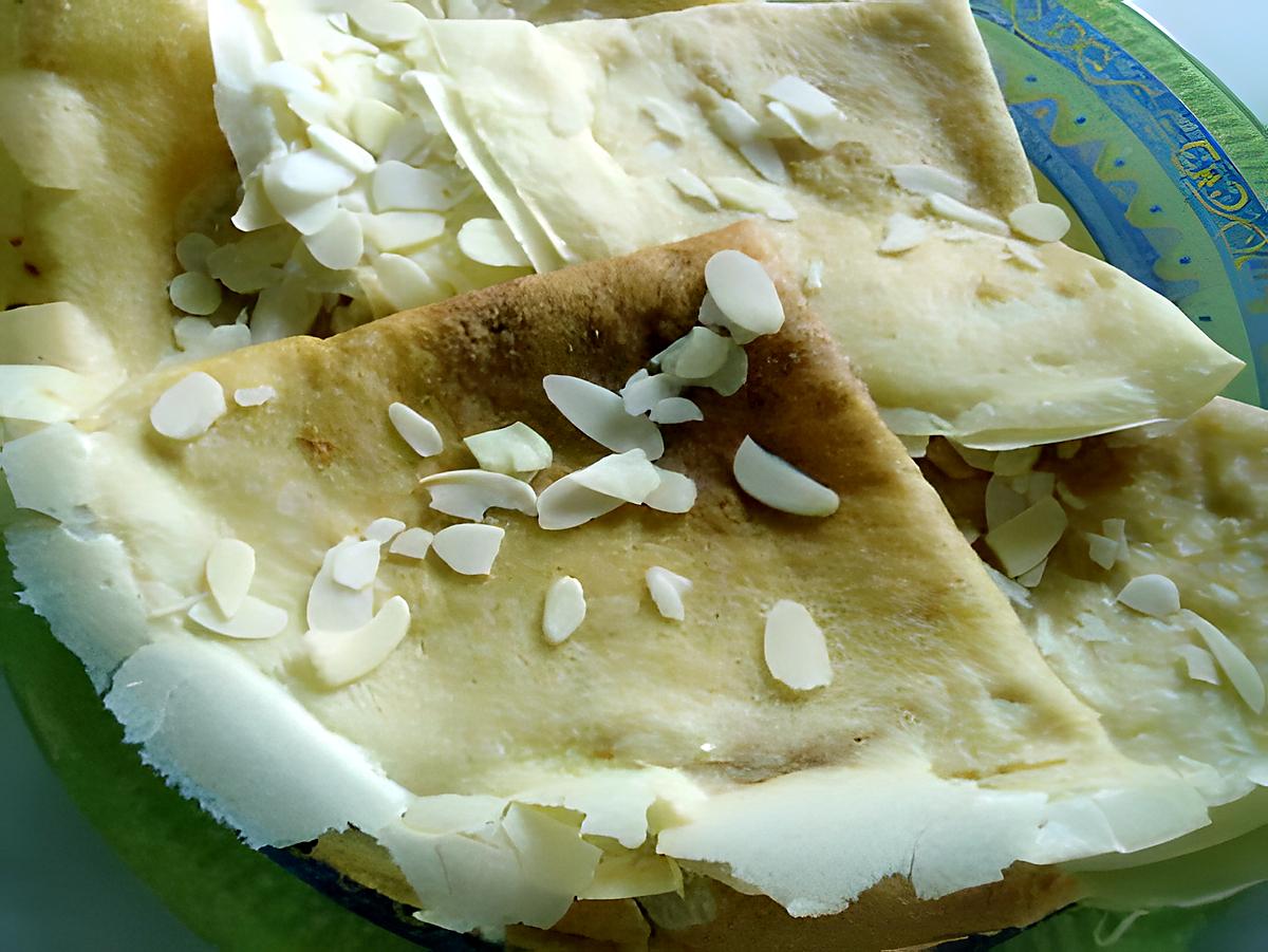 recette CRÊPES A LA CRÈME D'AMANDES