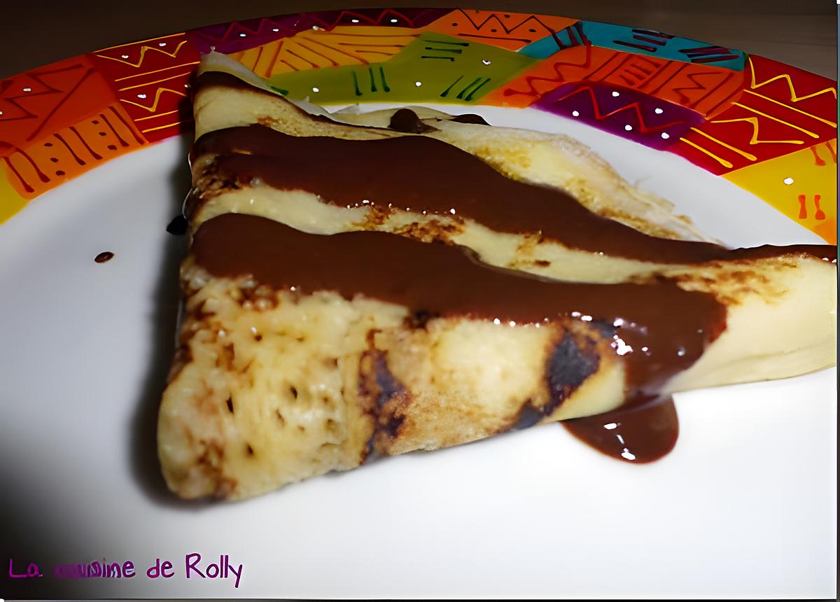 recette Crêpes au lait de coco et coulis chocolat