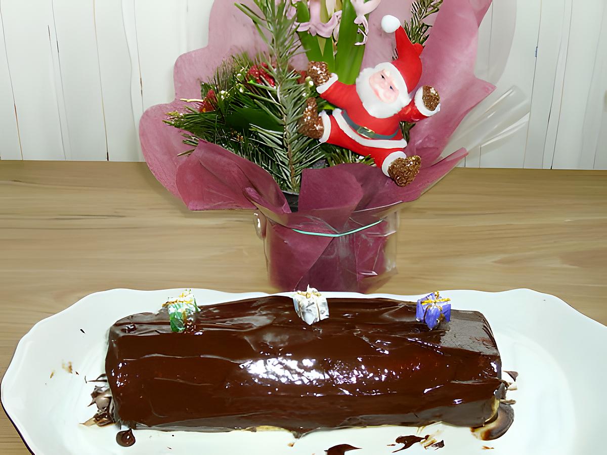 recette bûche de Noël choco-poire