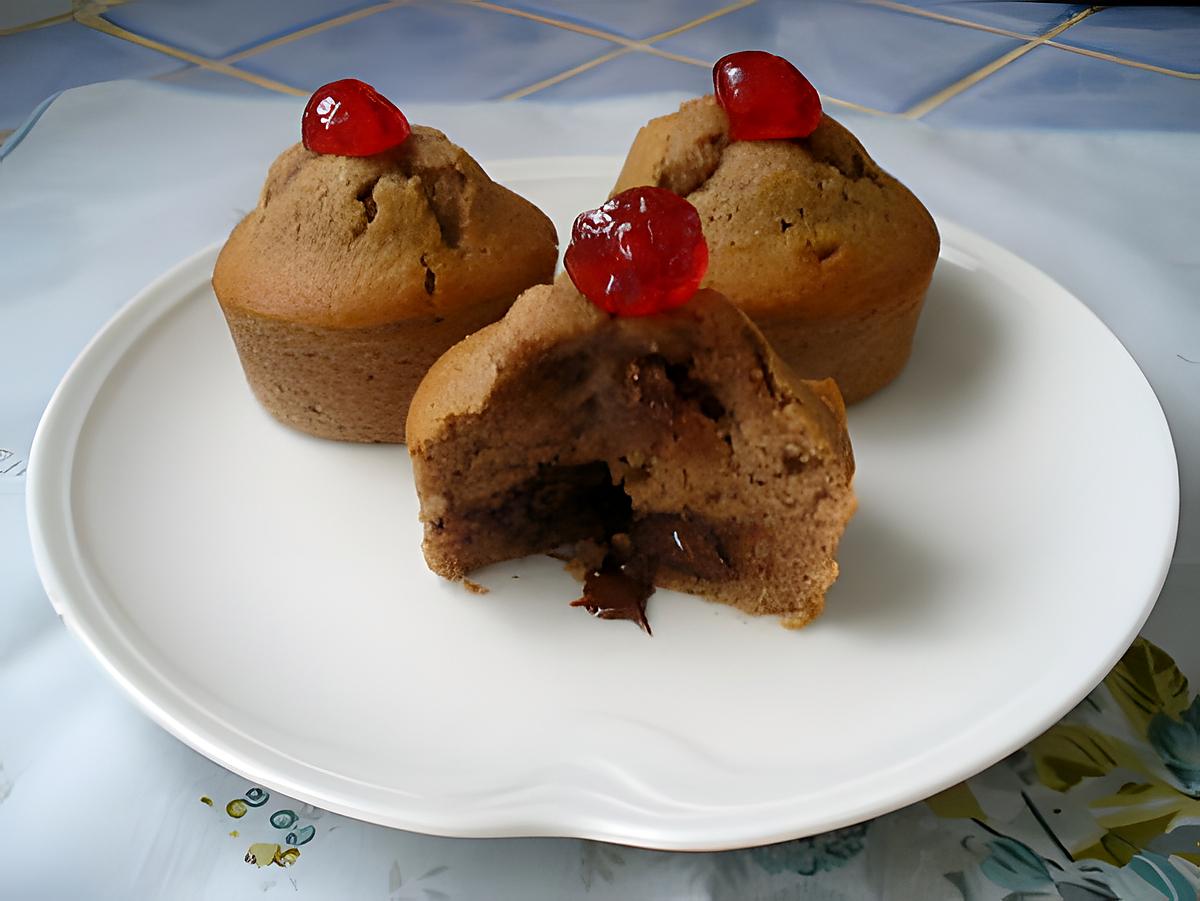 recette petits gâteaux à la crème de marrons coeur fondant au chocolat