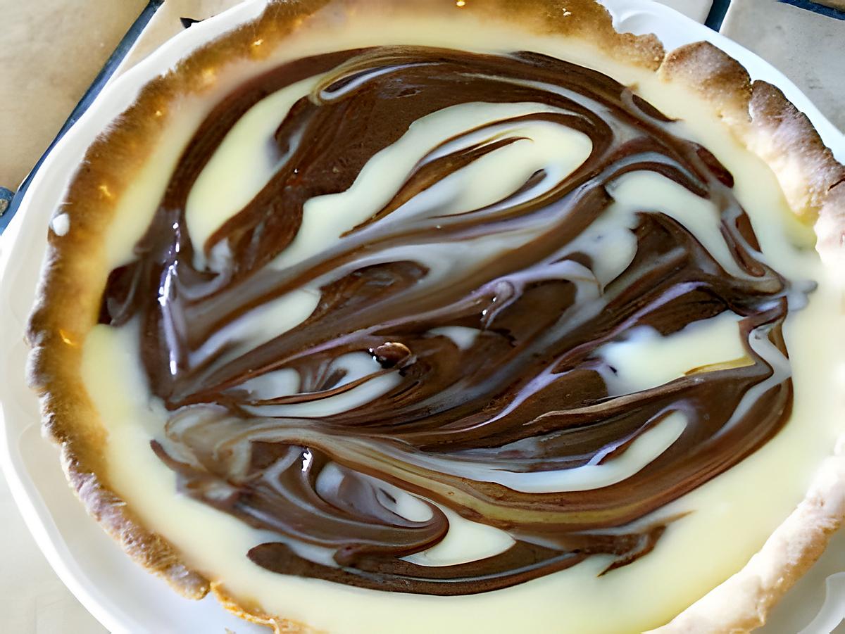 recette tarte aux deux chocolats et noix de coco