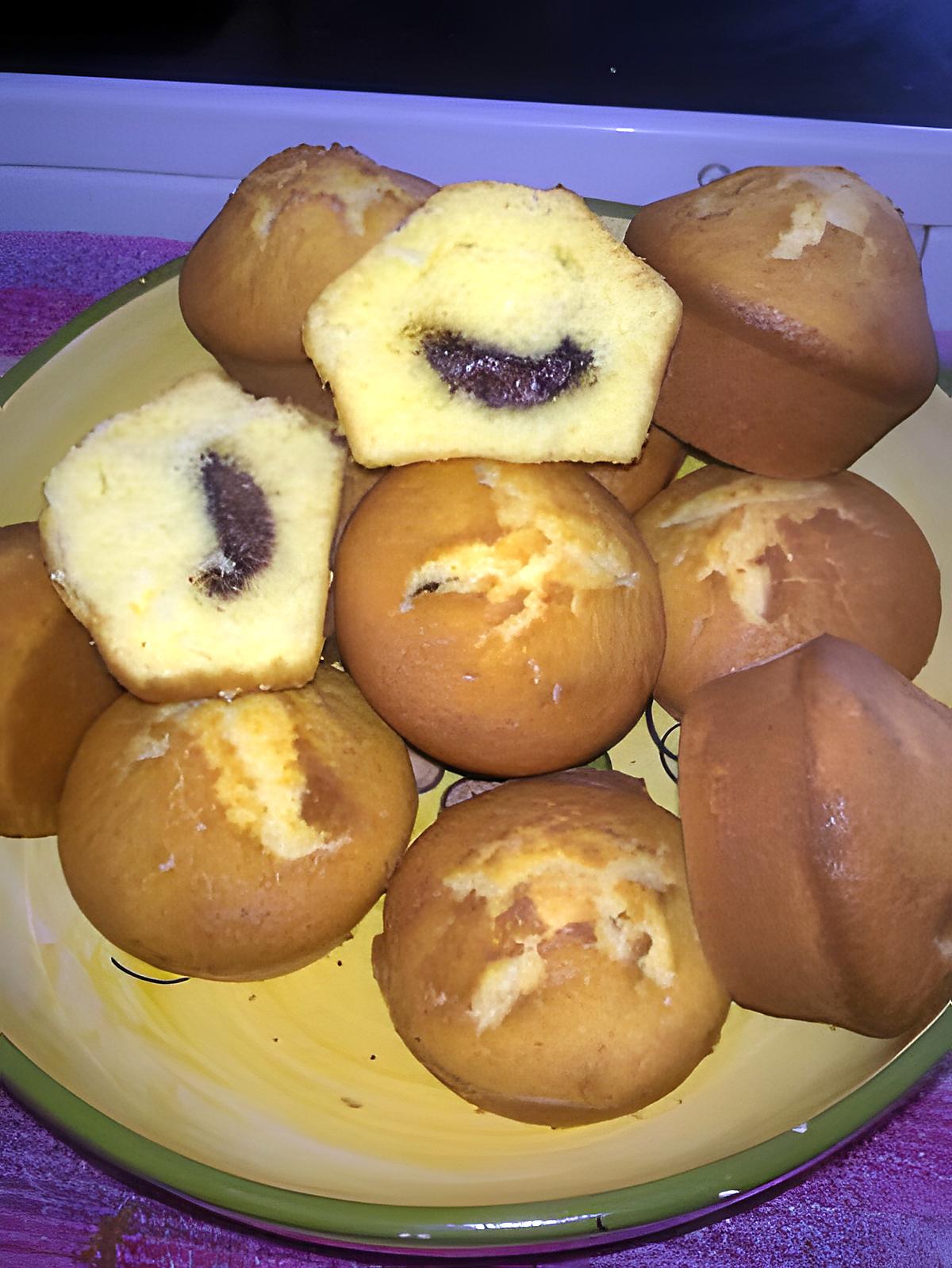 recette muffins au coeur de nutella