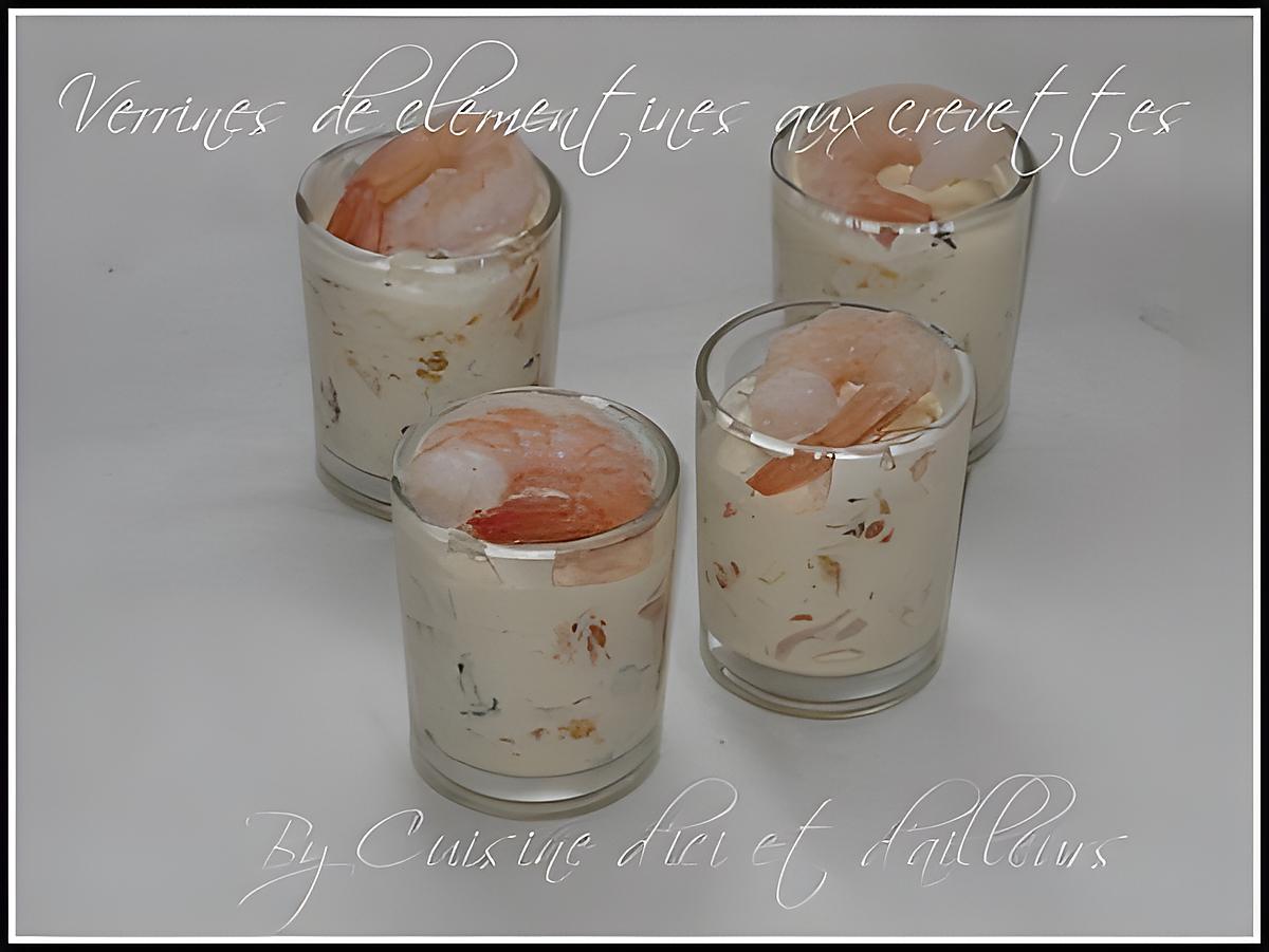 recette Verrines de clémentines aux crevettes