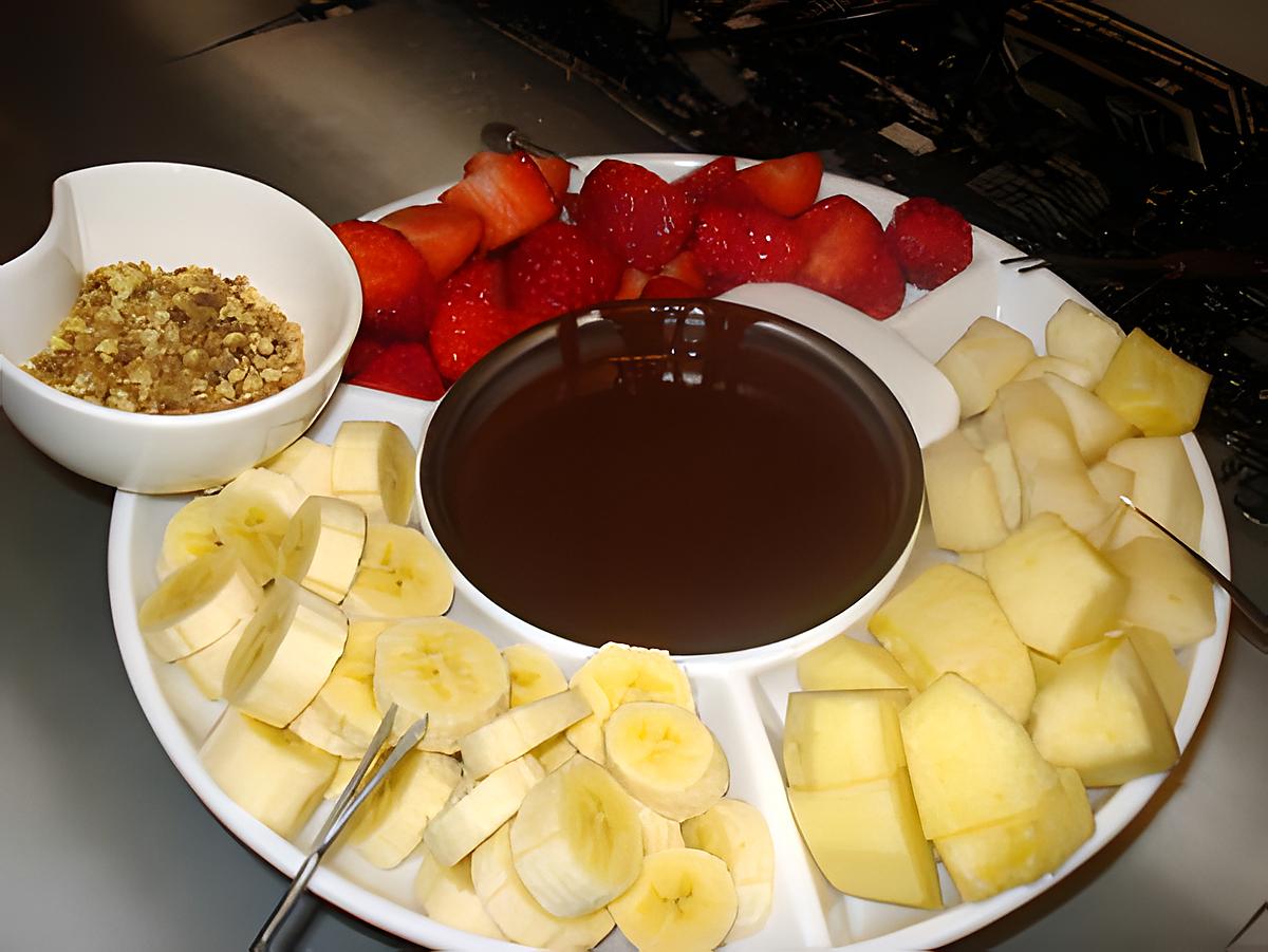 recette FONDUE AU CHOCOLAT