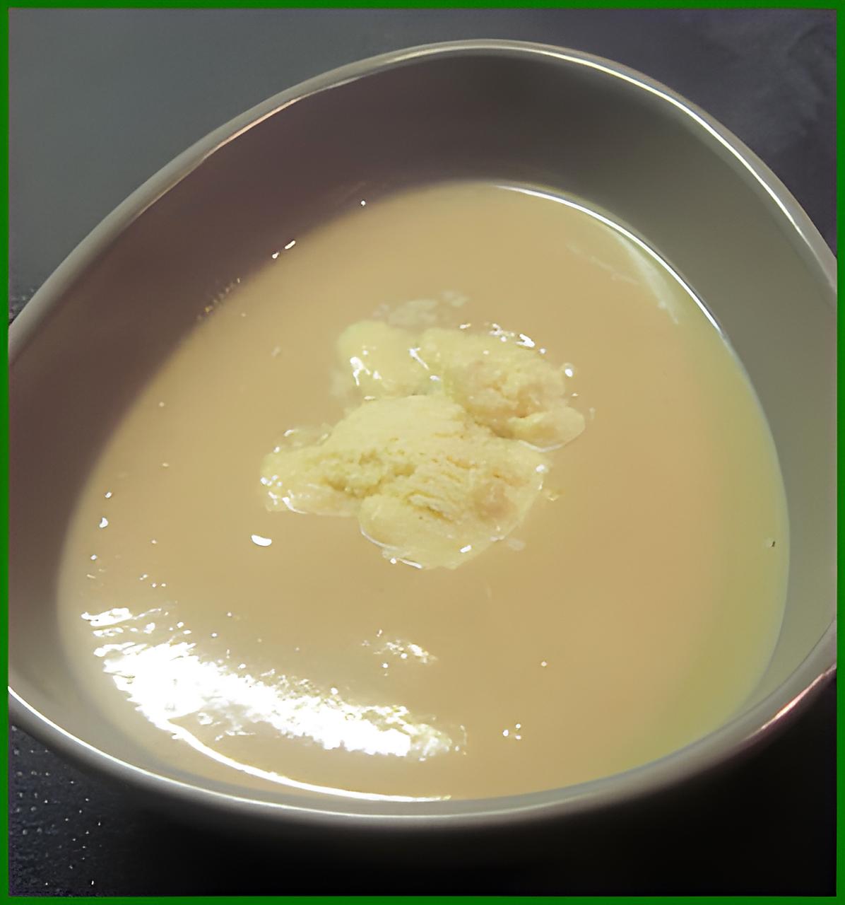 recette Velouté de châtaignes et glace au foie gras