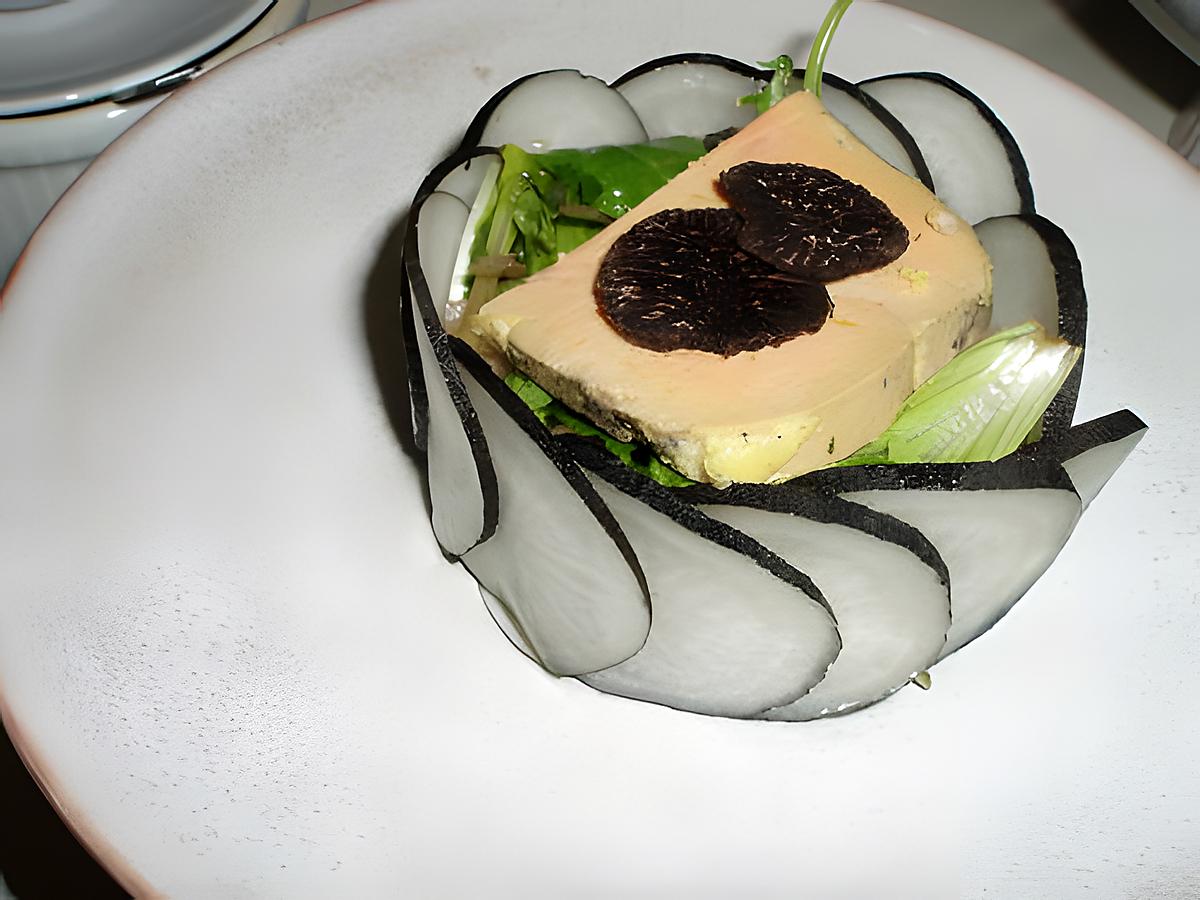 recette Charlotte de radis noir au foie gras