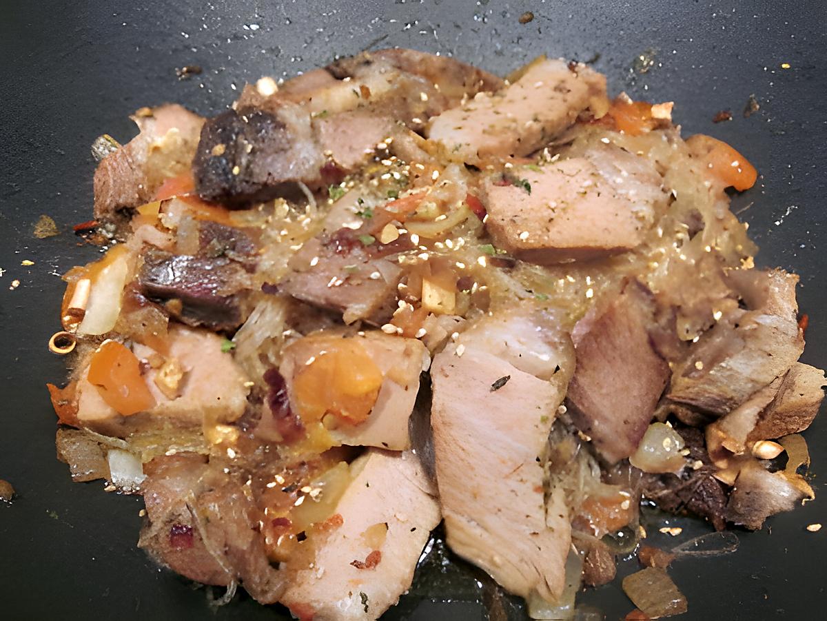 recette NOUILLES AU PORC