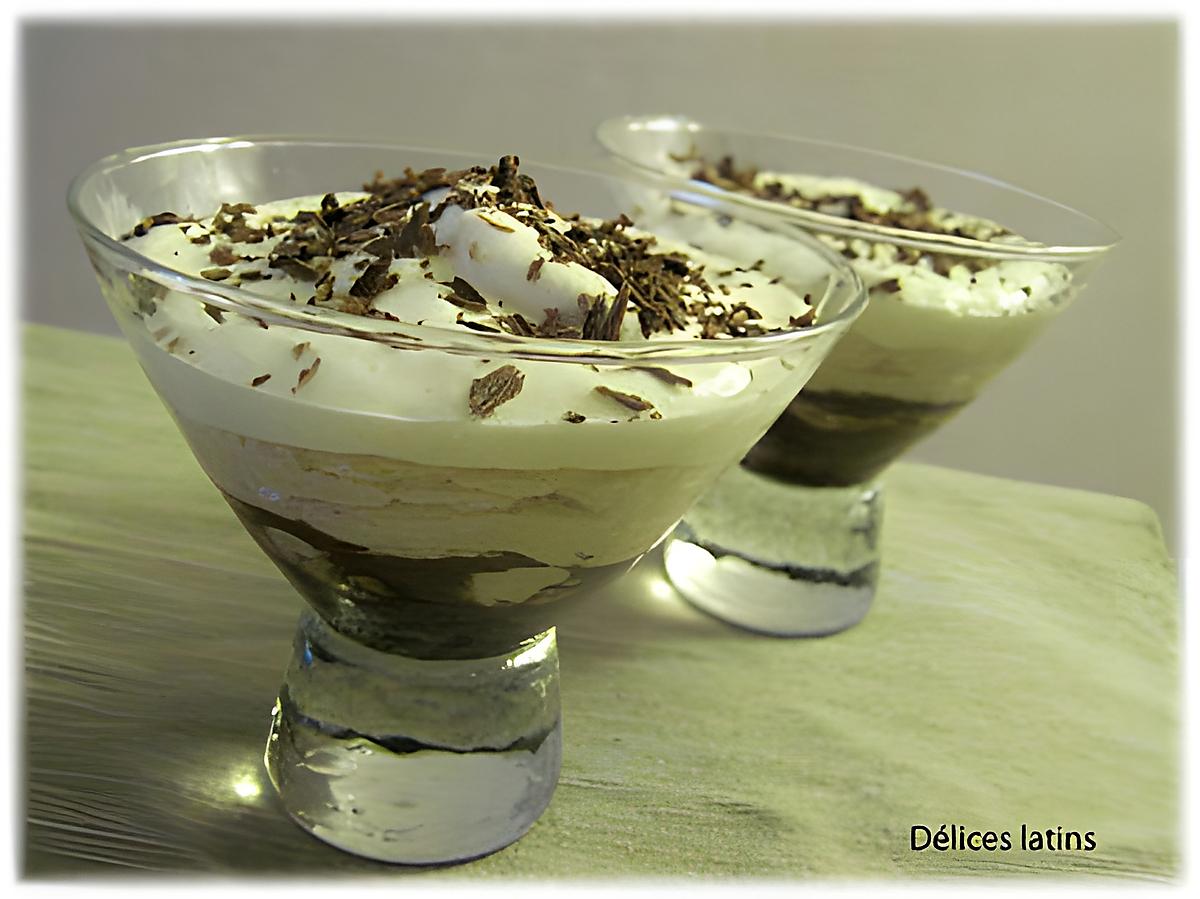 recette Mousse au café sur lit de chocolat façon cappuccino