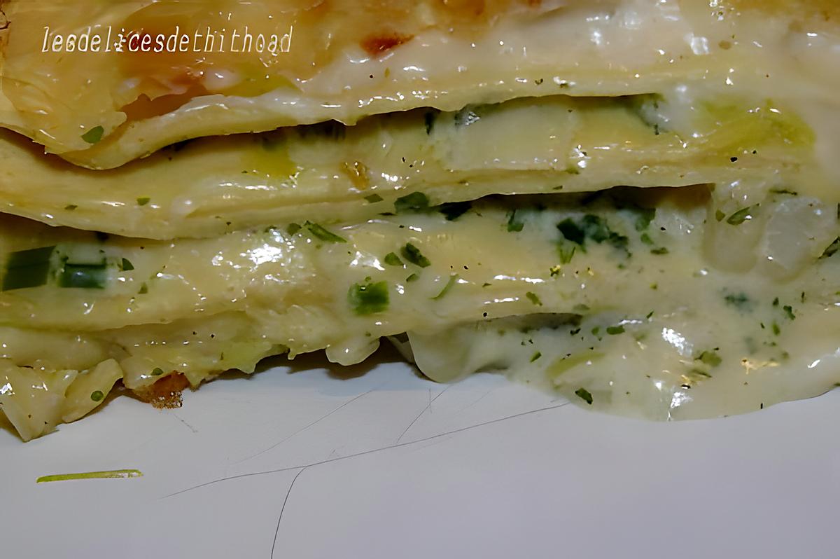 recette lasagnes poireaux crevettes