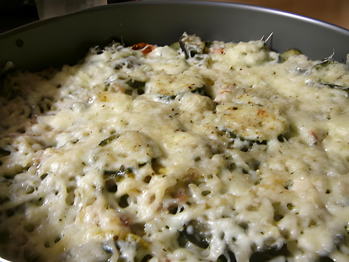 recette Gratin de riz aux légumes