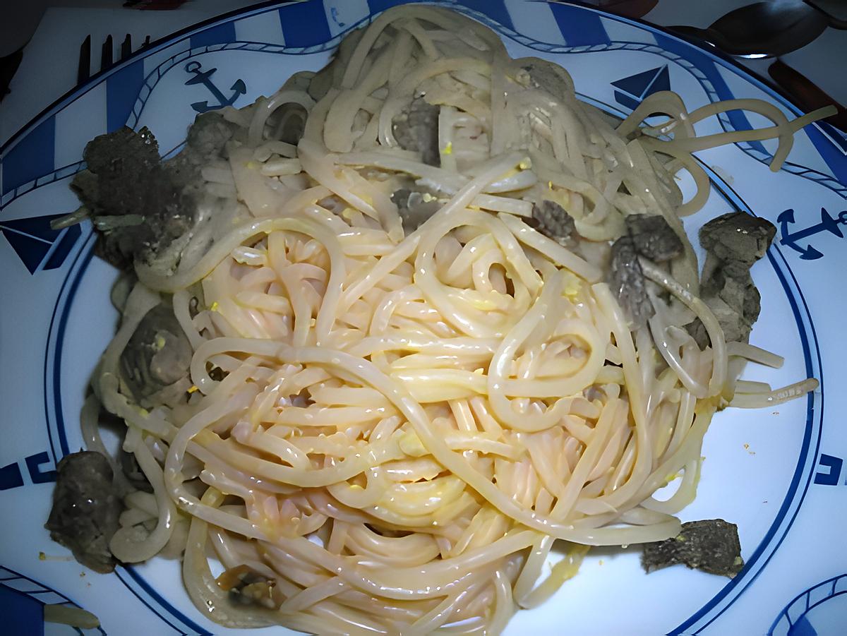 recette Spaghettis à la carbonara à la côte de porc