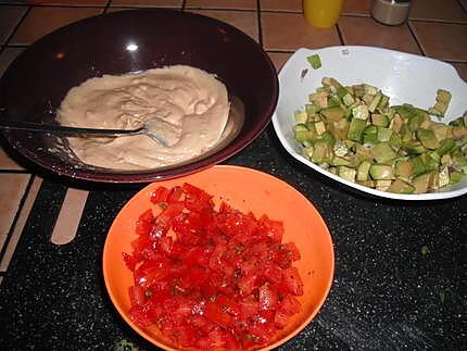 recette Verrine de tomate, thon et avocat