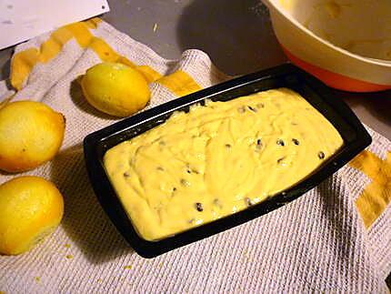 recette Cake au citron et pépites de chocolat
