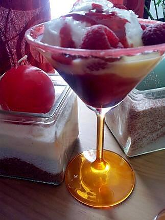 recette Ile flottante à la framboise