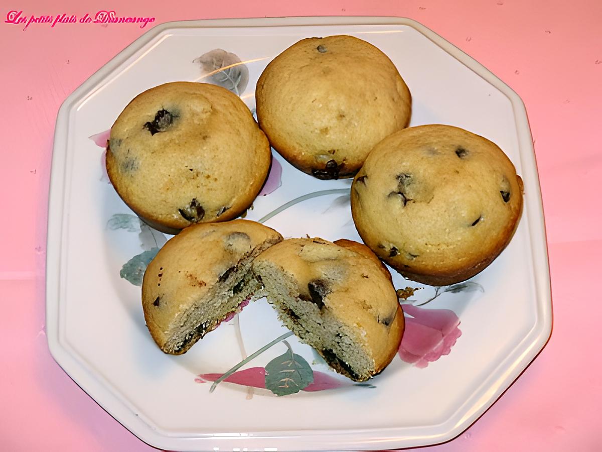 recette Muffins aux pépites de chocolat