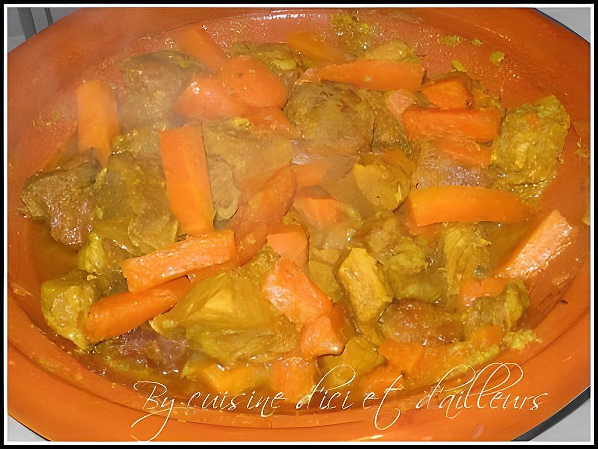 recette Tajine de veau aux carottes & miel