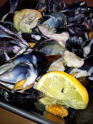 recette Moules mariniére à la créme et citron