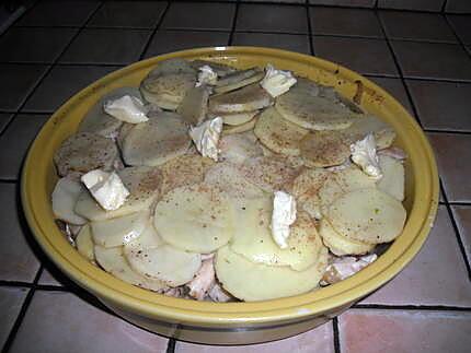 recette Gratin dauphinois au poulet