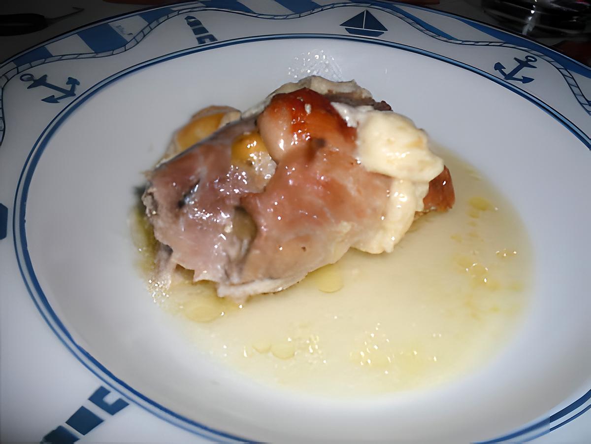 recette Roulé d'escalope de jambon à la raclette