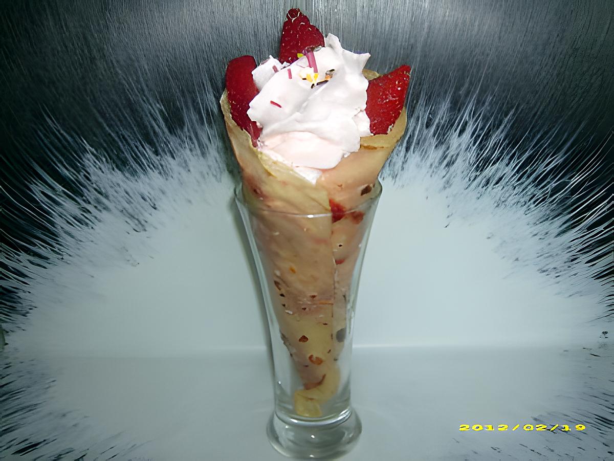 recette cornet à la fraise