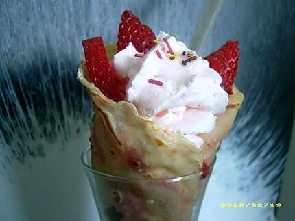 recette cornet à la fraise