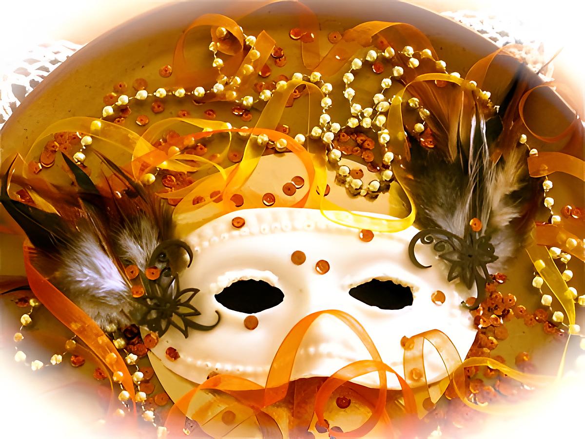 recette MASQUE DE CARNAVAL EN CHOCOLAT .