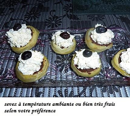 recette Mousses d’artichaut sur lit de tapenade