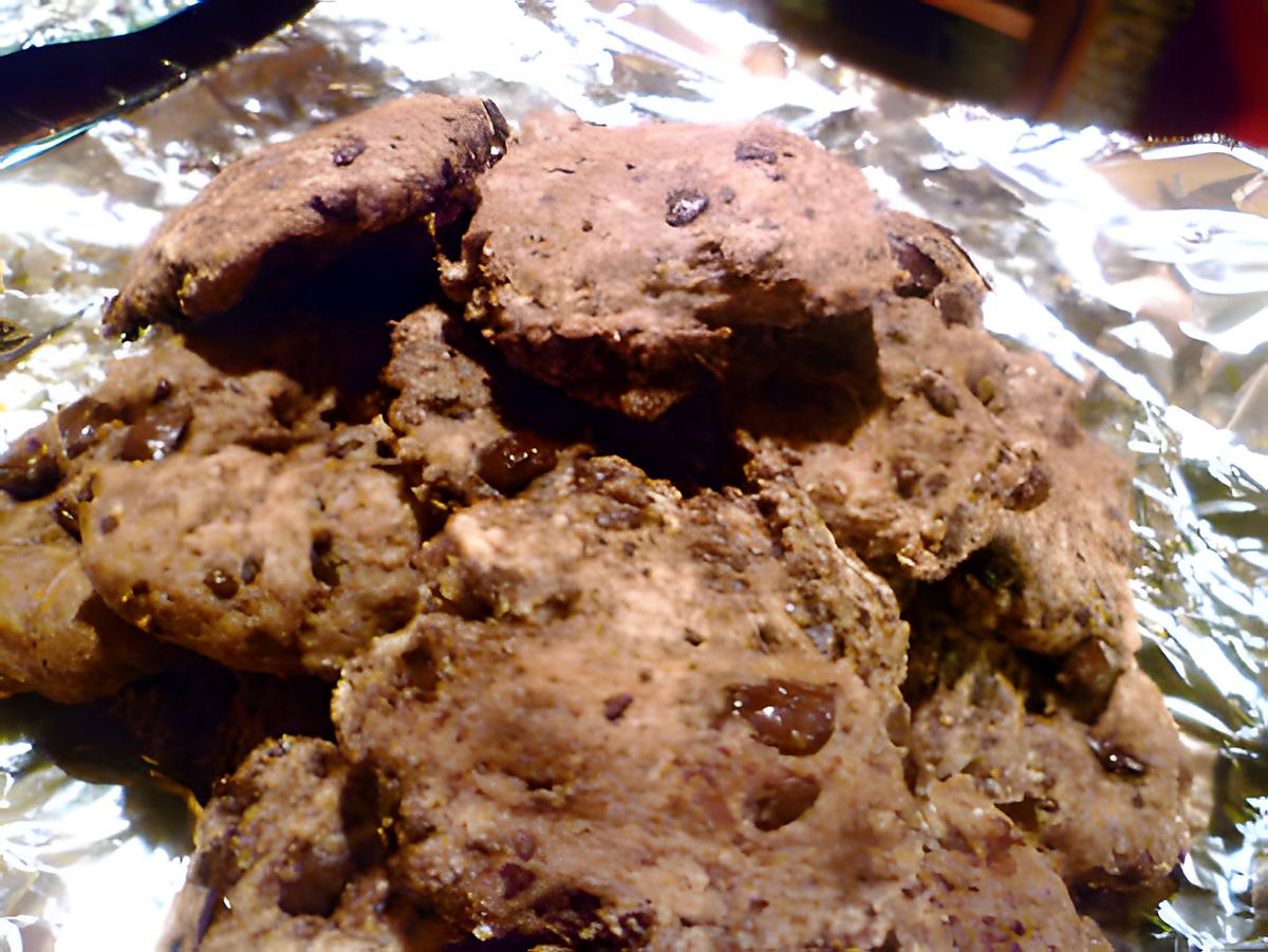 recette Cookies cacao et pépites de chocolat