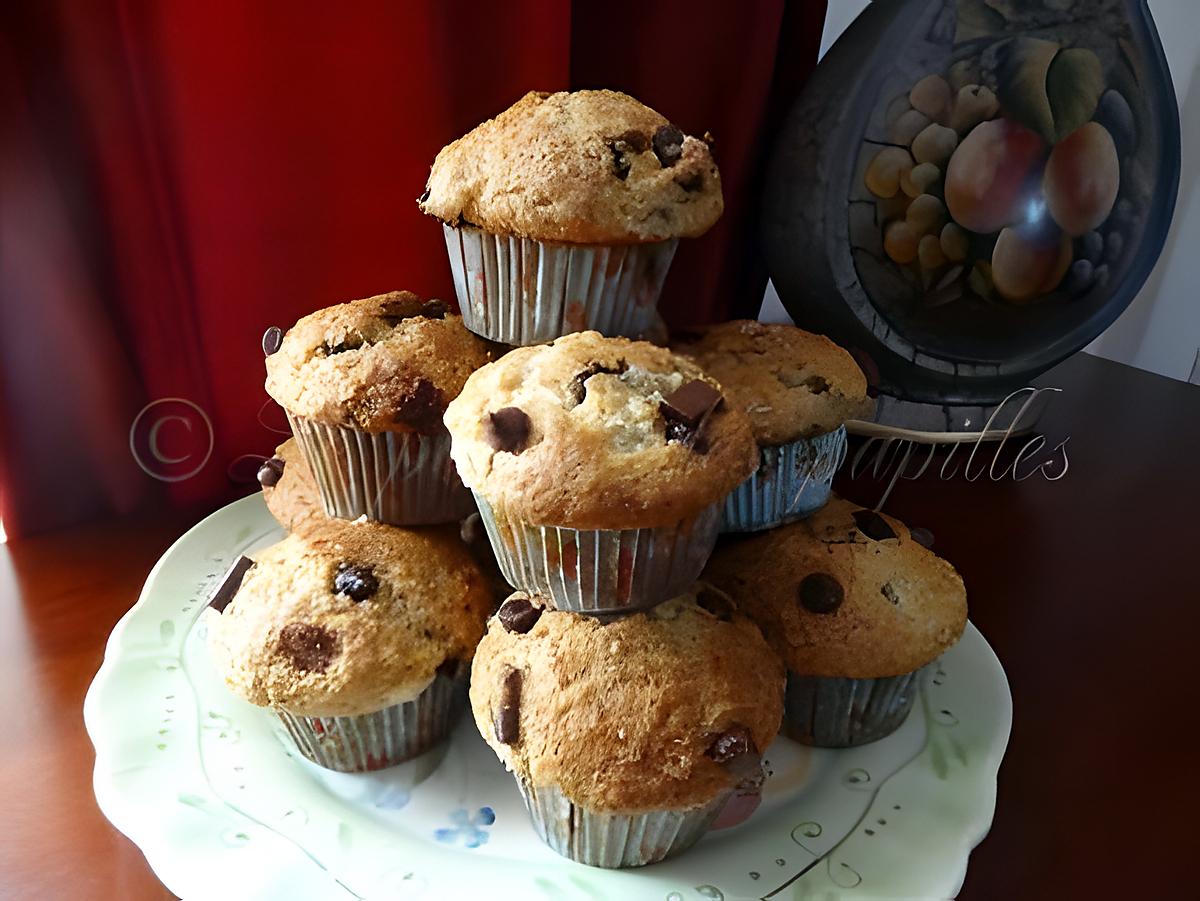 recette Muffins aux bananes et pépites de chocolat (2)