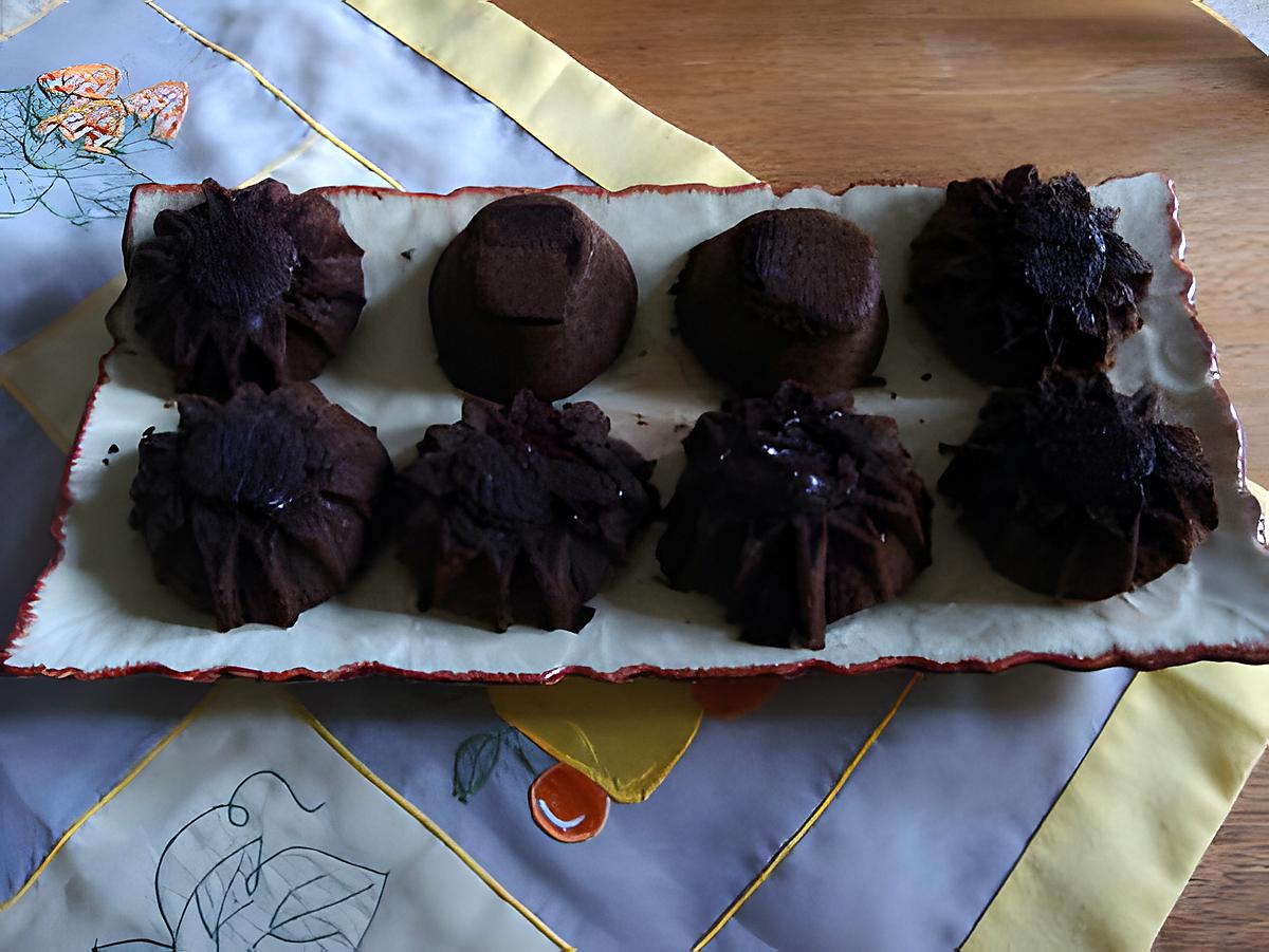 recette MINIVOLCANS au chocolat amer