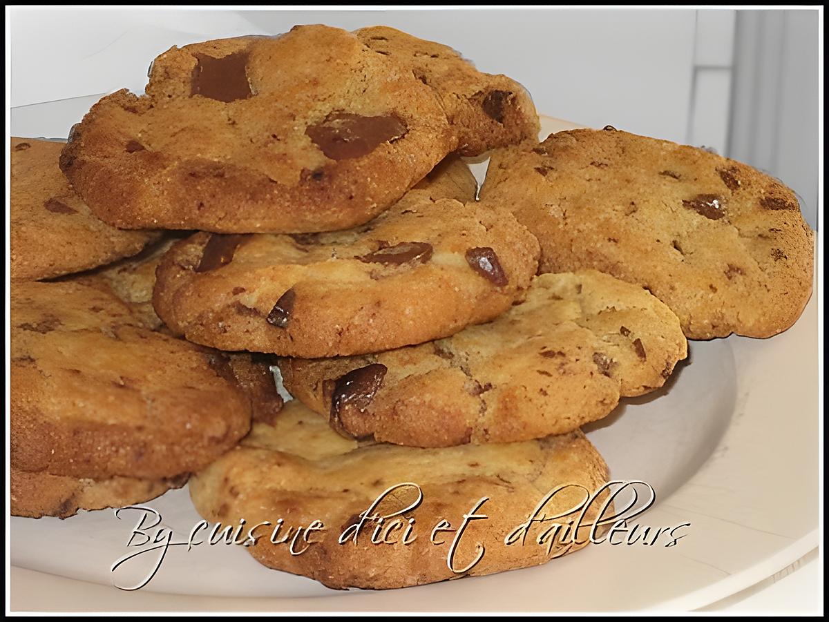 recette Cookies... aux grosses pépites de chocolat