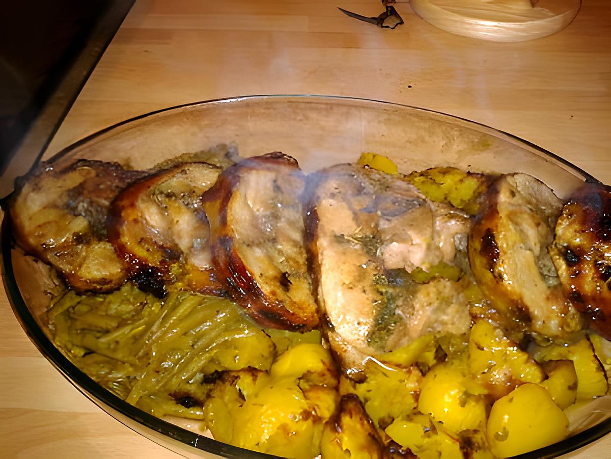 recette roti d'épaule d'agneau farci  et ses légumes