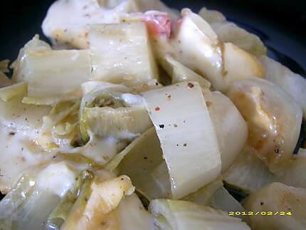 recette endives roties au reblochon