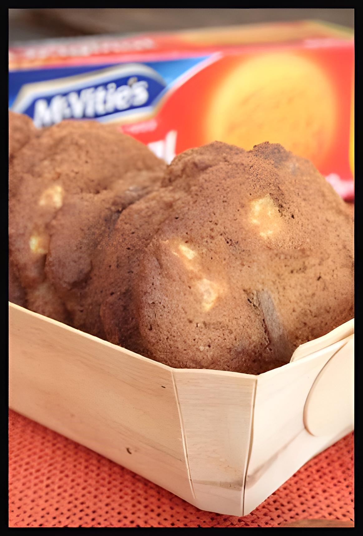 recette ** Cookies céréaliers aux Digestive biscuits de Mac vitie's aux pepites de chocolats ( Blanc & au Lait) **