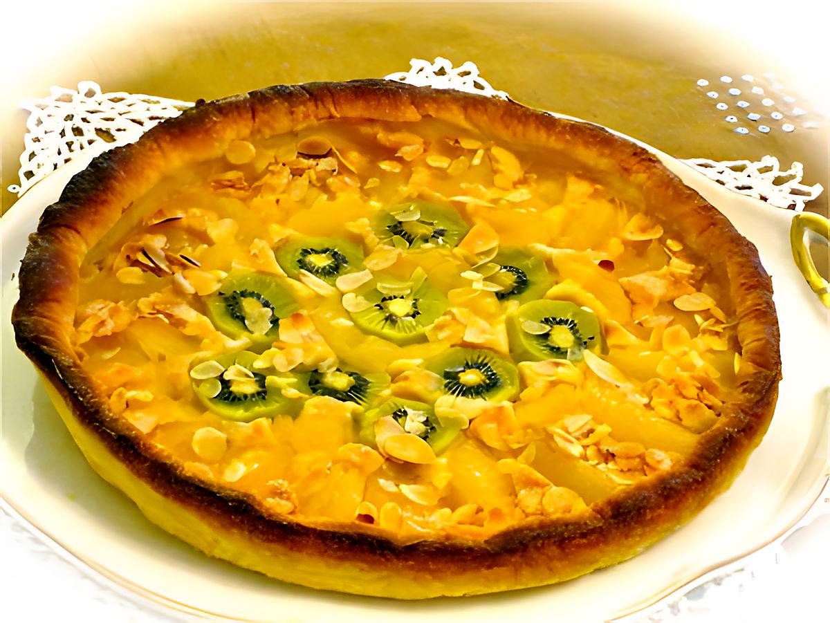 recette TARTE PAMPLEMOUSSE ET KIWI.