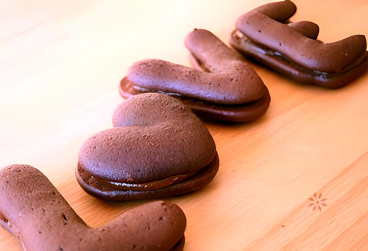 recette ** Whoopies Love N' Coeur au chocolat & caramel **